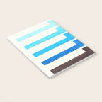 Blue Baby Blue Watercolor Minimalist Geometric Zig Zag Lightning Bolt Pattern Notebook Gallery Image 3