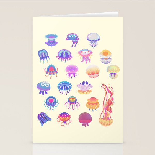 Jellyfish Day - pastel Stationery Card Gallery Image 1