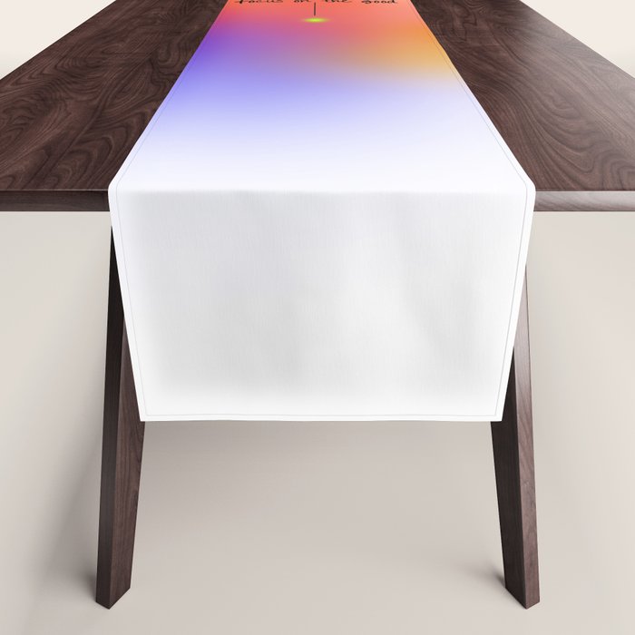 Focus On The Good: Aura-Gradient-Quote-Decor Table Runner Gallery Image 1