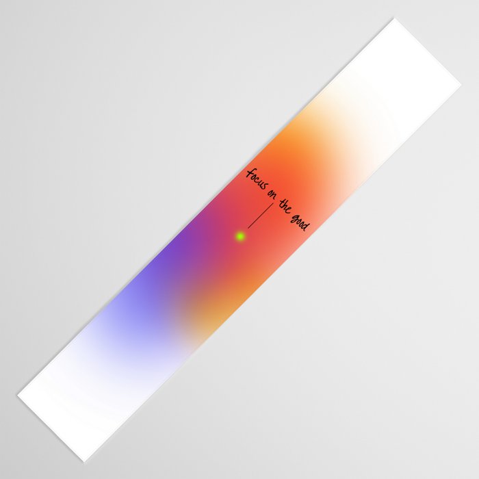 Focus On The Good: Aura-Gradient-Quote-Decor Table Runner Gallery Image 3