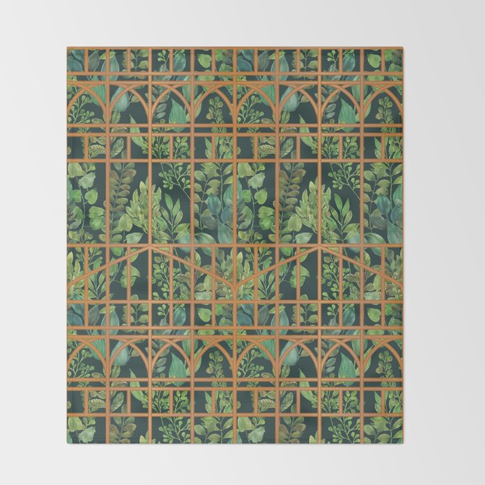 Victorian Greenhouse Throw Blanket Gallery Image 2