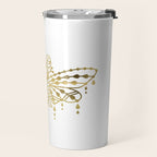 Death's Head Hawkmoth - Gold Palette Travel Mug Gallery Image 2