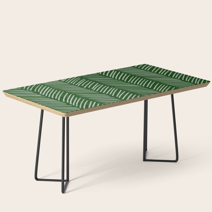 Forest Green Herringbone Coffee Table Gallery Image 1