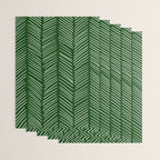 Forest Green Herringbone Wrapping Paper Gallery Image 3