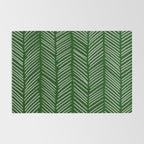 Forest Green Herringbone Rug Gallery Image 2