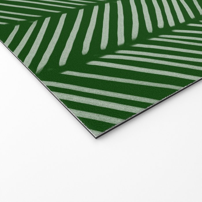 Forest Green Herringbone Welcome Mat Gallery Image 2