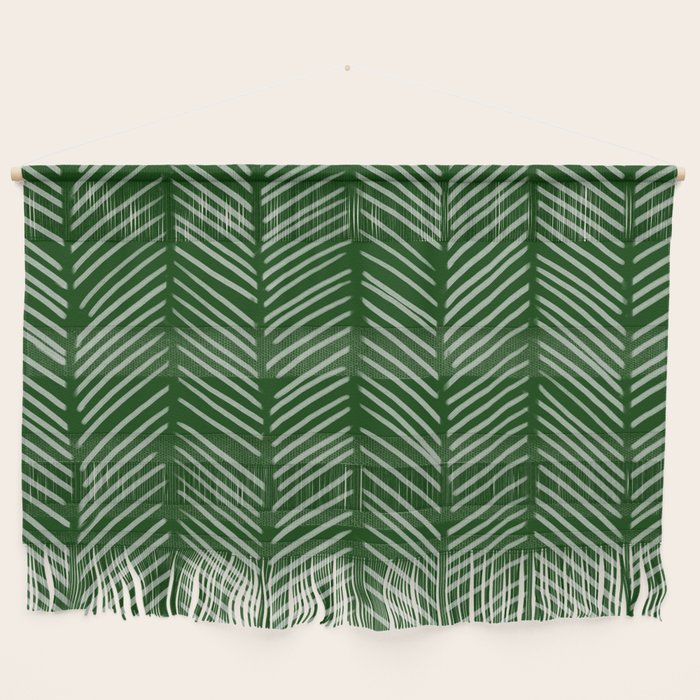 Forest Green Herringbone Wall Hanging Gallery Image 1