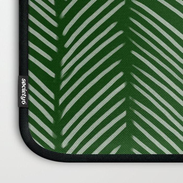 Forest Green Herringbone Laptop Sleeve Gallery Image 3
