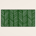 Forest Green Herringbone Desk Mat Gallery Image 3