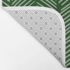 Forest Green Herringbone Bath Mat Gallery Image 2