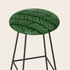 Forest Green Herringbone Stool Gallery Image 2