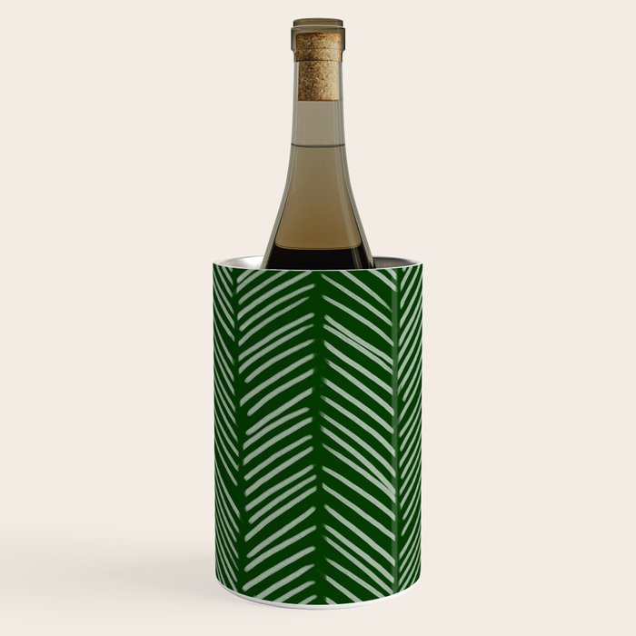 Forest Green Herringbone Wine Chiller Gallery Image 1