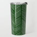 Forest Green Herringbone Travel Mug Gallery Image 2