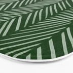 Forest Green Herringbone Bath Mat Gallery Image 3