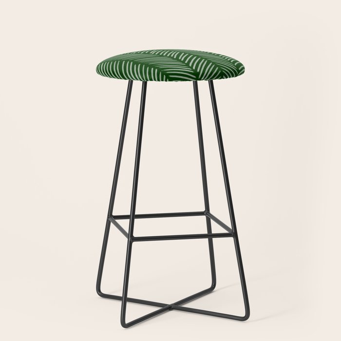 Forest Green Herringbone Stool Gallery Image 1