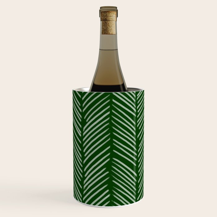 Forest Green Herringbone Wine Chiller Gallery Image 2