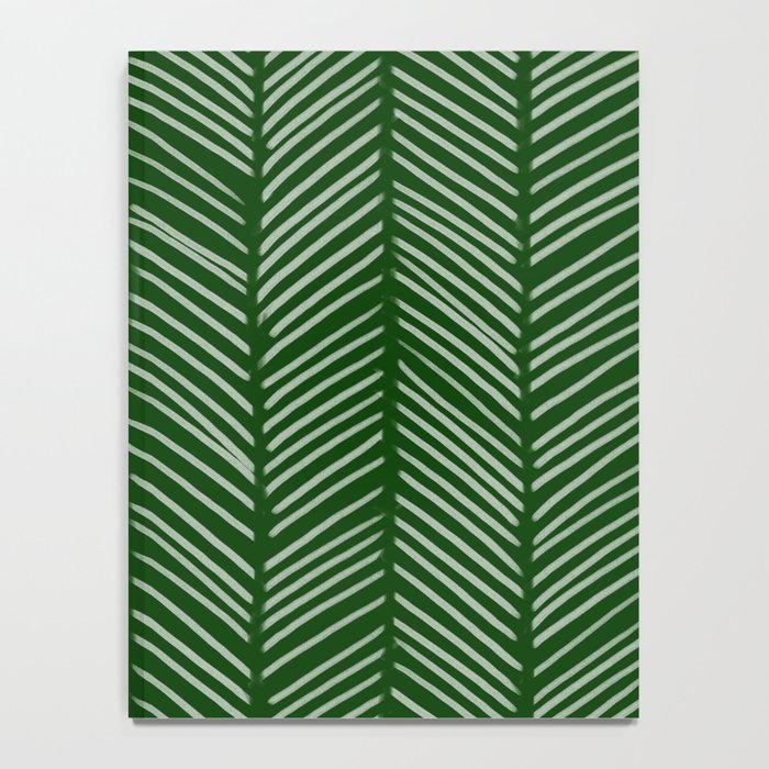 Forest Green Herringbone Notebook Gallery Image 4