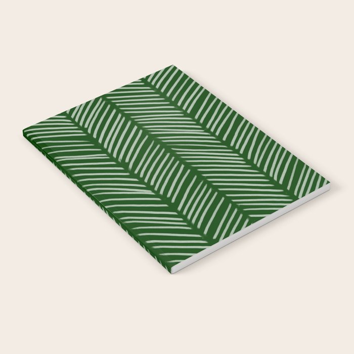 Forest Green Herringbone Notebook Gallery Image 1
