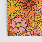 Groovy Flowers in Orange Poster Gallery Image 3