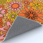 Groovy Flowers in Orange Rug Gallery Image 4