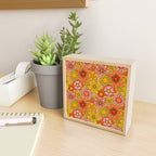 Groovy Flowers in Orange Mini Art Print Gallery Image 2