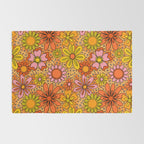 Groovy Flowers in Orange Rug Gallery Image 2