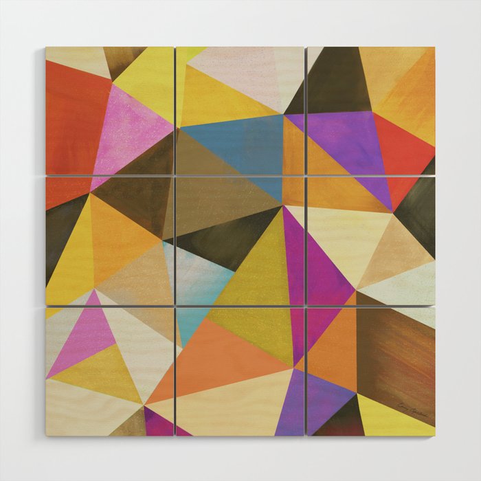 Abstract Angles Wood Wall Art Gallery Image 1