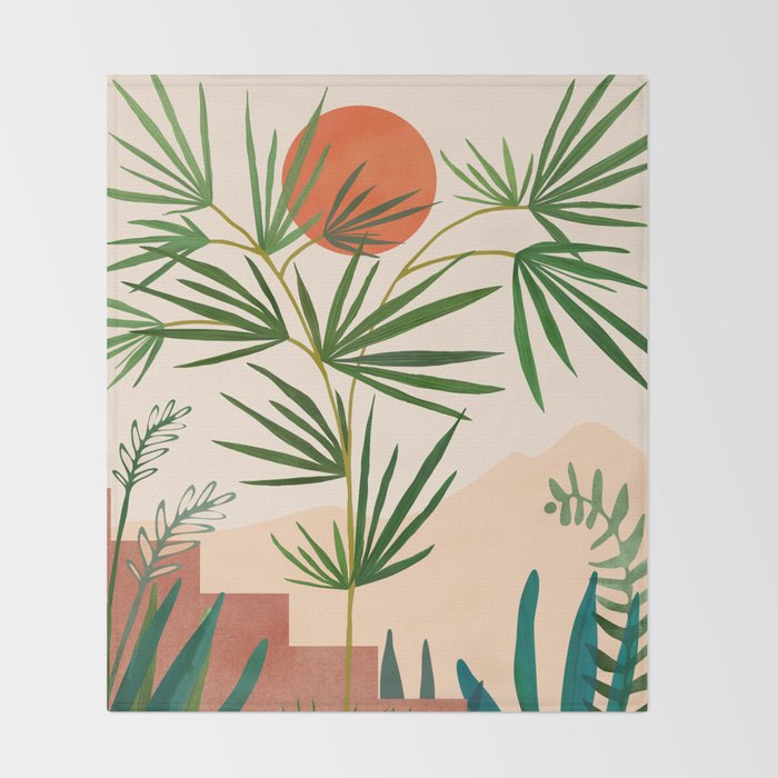 Weekend in Mojave Desert Landscape Throw Blanket Gallery Image 2