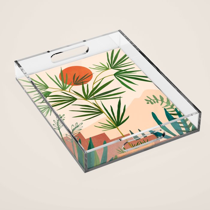 Weekend in Mojave Desert Landscape Acrylic Tray Gallery Image 1