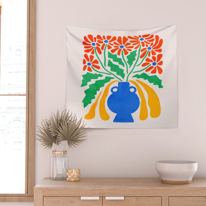 FOLIAGE 001: Hibiscus | Flower Market Wall Tapestry Gallery Image 2