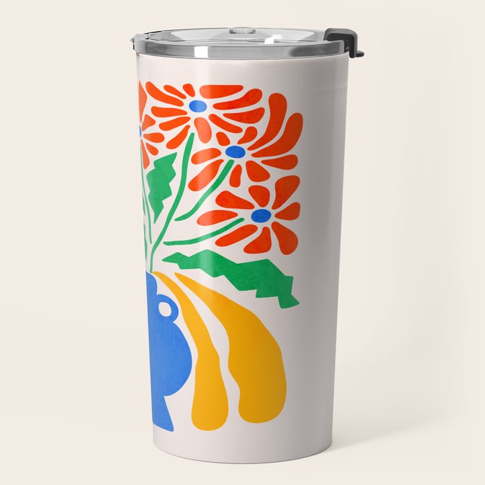 FOLIAGE 001: Hibiscus | Flower Market Travel Mug Gallery Image 2