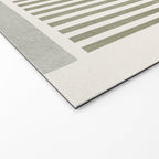 Neutral Green Lines Gray Abstract Artwork Welcome Mat Gallery Image 2