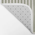 Neutral Green Lines Gray Abstract Artwork Bath Mat Gallery Image 2