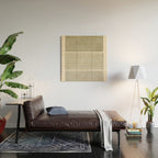 Neutral Green Lines Gray Abstract Artwork Wood Wall Art Gallery Image 2