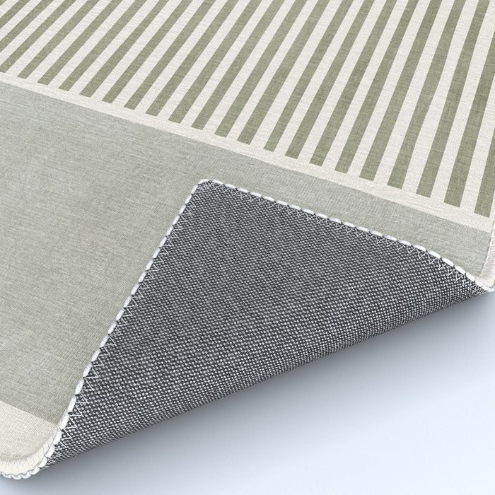 Neutral Green Lines Gray Abstract Artwork Rug Gallery Image 4