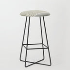 Neutral Green Lines Gray Abstract Artwork Stool Gallery Image 1