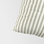 Neutral Green Lines Gray Abstract Artwork Pillow Sham Gallery Image 4