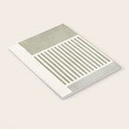 Neutral Green Lines Gray Abstract Artwork Notebook Gallery Image 3