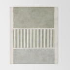 Neutral Green Lines Gray Abstract Artwork Throw Blanket Gallery Image 2