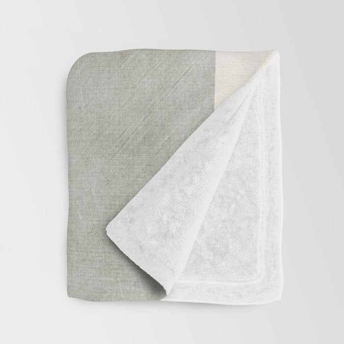 Neutral Green Lines Gray Abstract Artwork Throw Blanket Gallery Image 3