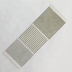 Neutral Green Lines Gray Abstract Artwork Yoga Mat Gallery Image 1