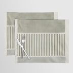 Neutral Green Lines Gray Abstract Artwork Placemat Gallery Image 1