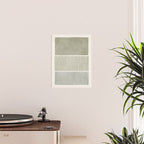 Neutral Green Lines Gray Abstract Artwork Poster Gallery Image 2