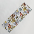 Vibrant coral reef light grey downtoned Yoga Mat Gallery Image 1