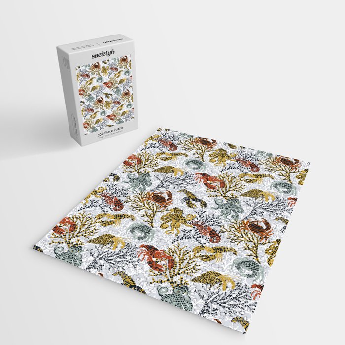 Vibrant coral reef light grey downtoned Jigsaw Puzzle Gallery Image 2