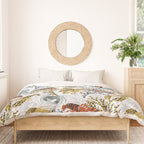 Vibrant coral reef light grey downtoned Duvet Cover Gallery Image 3
