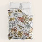 Vibrant coral reef light grey downtoned Duvet Cover Gallery Image 6