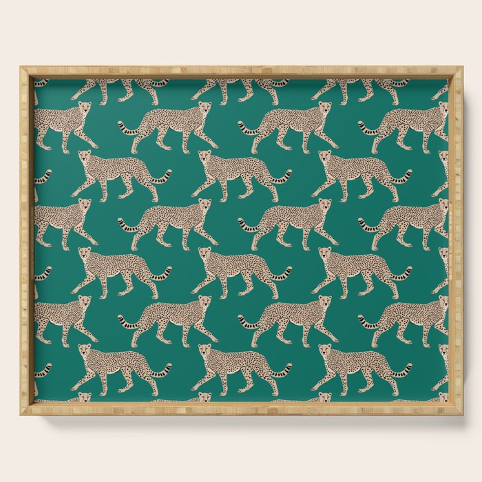 Walking Cheetahs 8 Serving Tray Gallery Image 1