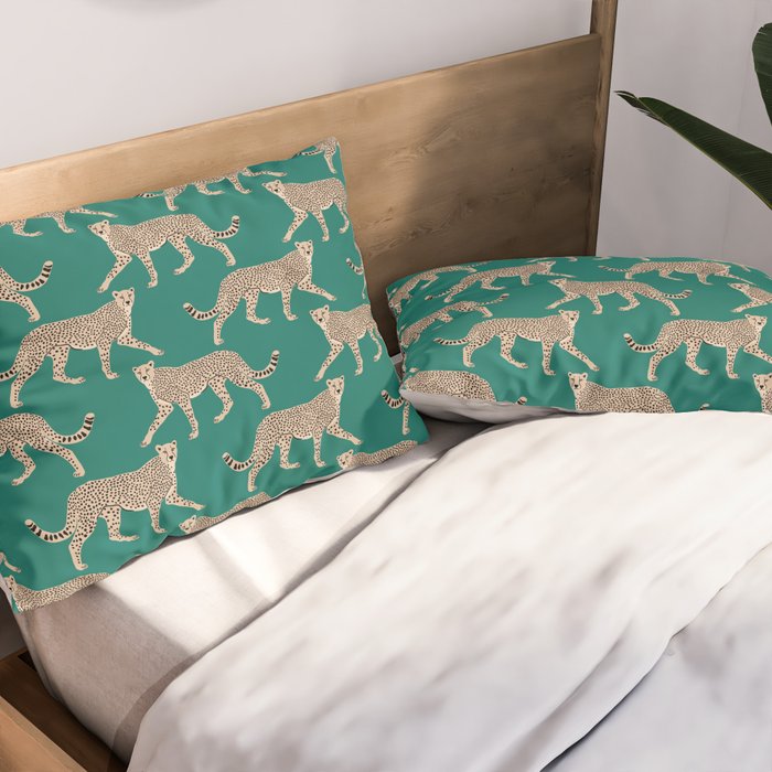 Walking Cheetahs 8 Pillow Sham Gallery Image 2