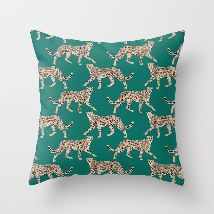 Walking Cheetahs 8 Throw Pillow Gallery Image 6